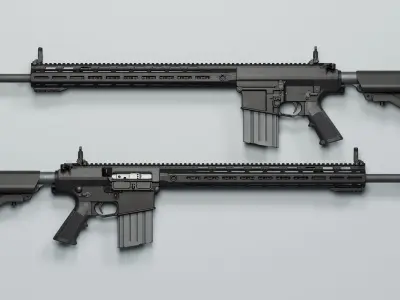 SR-25 - M110 - Replica Low-poly 3D model