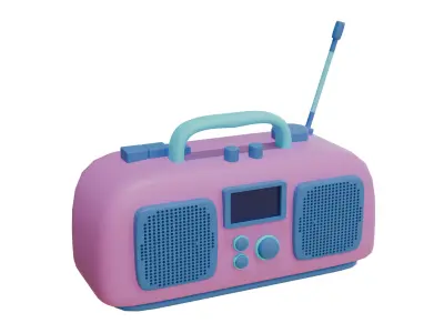 Retro Radio 3D Model 3D model