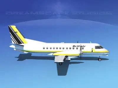 SAAB SF340 Brit Air 3D model