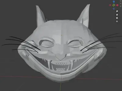 Cat low poly mask Free 3D model