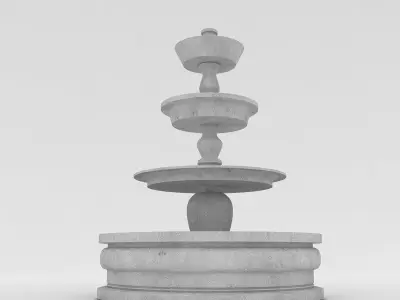 fountain three tiered 3D model
