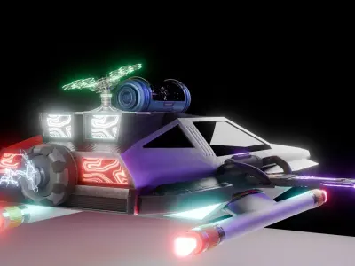 car sci fi 3D model