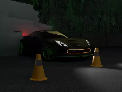 Corvette Stingray C7 Modified Free 3D model