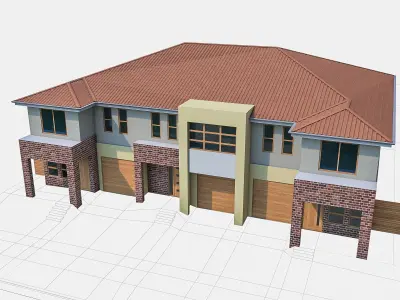 Townhouse 04 Low-poly 3D model