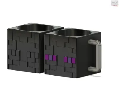 MINECRAFT ENDERMAN MUG AND PLANTER Free 3D print model