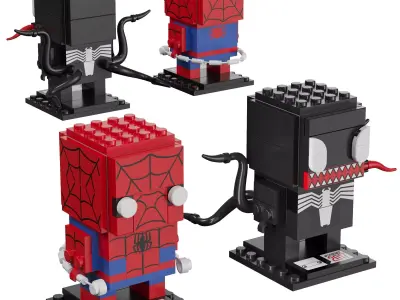Lego BrickHeadz - 41497 Spider-Man And Venom 3D model