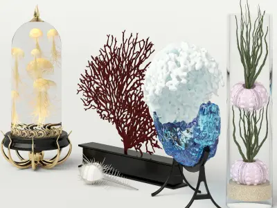 Marine decorative set 02 3D model