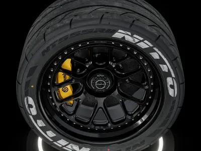 Nitto NT555 R2 Drag Radial 315 35R20 XL 106W 3D model