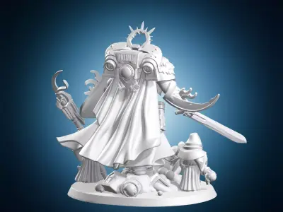 Lion El Jonson Dark Angels Primarch Statue 3D print model