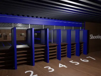 Shooting Range Low-poly 3D model