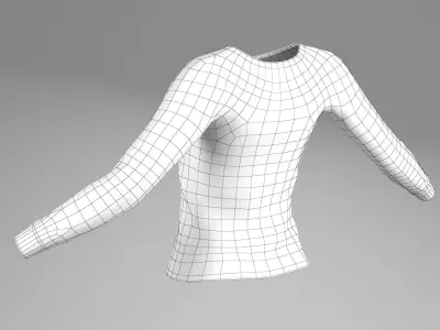 T Shirts for woman Free low-poly 3D model