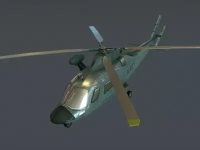 Agusta AW-109 Low-poly 3D model