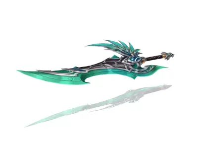 Elven Sword Low-poly 3D model