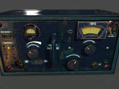 WW2 Radio 20WSd Low-poly 3D model
