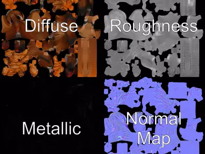 Feathered Raptor model pack Low-poly 3D model