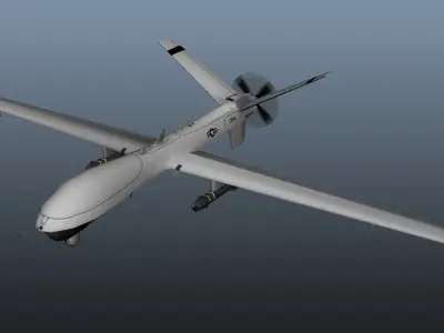 Drone unmanned aerial vehicle Low-poly 3D model