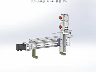 Gear magnetic strip adjustment mechanism 3D model