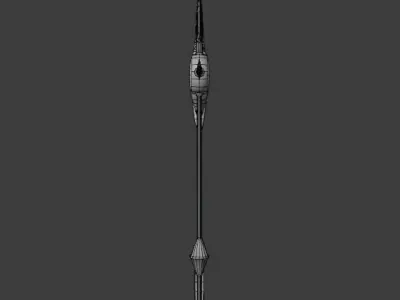 Divine Axe Rhitta Low-poly 3D model