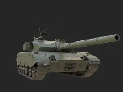 4 coatings of PLA Army ZTZ96A ZTZ-96A Main Battle Tank MBT Low-poly 3D model