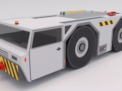 Aircraft Tow Tractor Low-poly 3D model