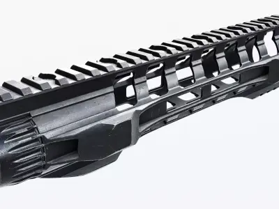 AR15 - M4A1 - Night Rail 5x56 Handguard LowPoly Low-poly 3D model
