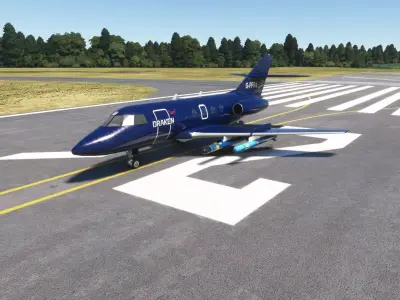 Dassault Falcon 20 Draken Low-poly 3D model