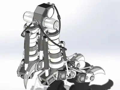 T-Rex mechanical foot Free 3D model