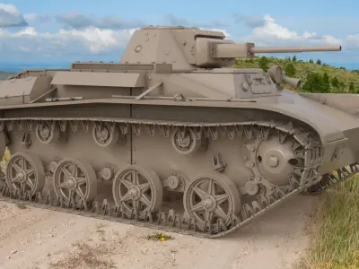 Tank T 60  Clay VRay 3D model