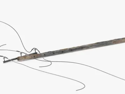Telephone poles single 3D model