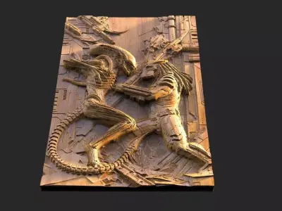Alien Vs Predator CNC 3D print model