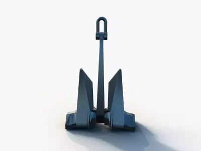 Ship Anchor Low-Poly Low-poly 3D model