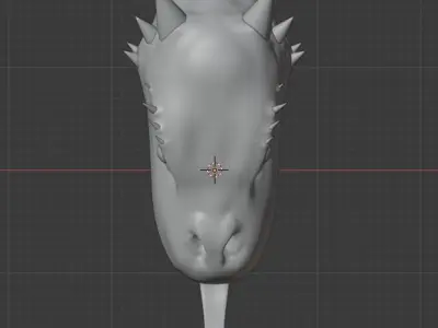 Lizardfolk Head Free 3D model