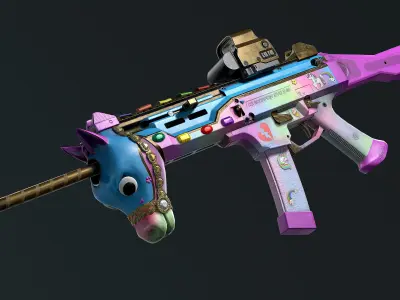 CZ Scorpion EVO 3 Unicorn Low-poly 3D model