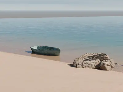 Sand Beach Free 3D model