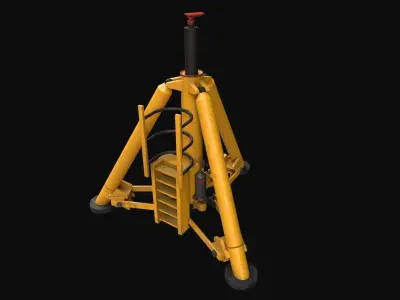 Aircraft Jack PBR Low-poly 3D model