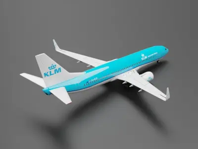 Boeing 737-800 KLM Livery 3D model