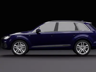 Audi Q7 Tfsi e Dark Blue 3D model