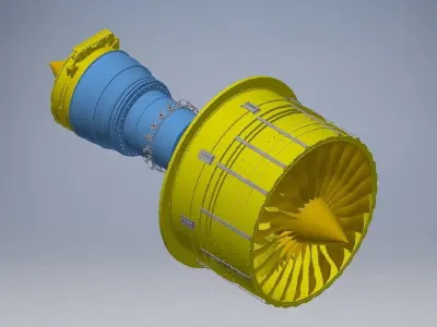 Jet Engine Assembly 3D model