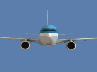 Boeing 737 KLM Low-poly 3D model