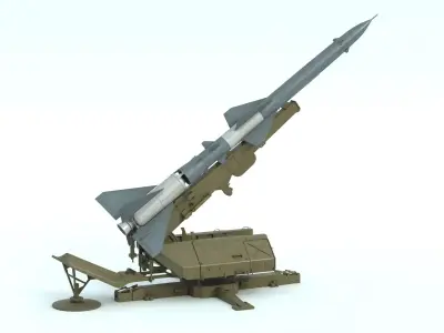S-75 Dvina Surface-to-air Missile System 3D model