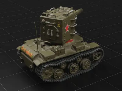 KV 2 - USSR Heavy Tank 3D model