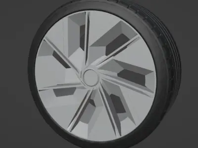Volvo wheel Low-poly 3D model
