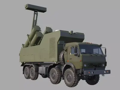 Rubezh-ME Coastal defense missile system 3D model