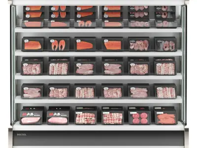 Display refrigerator 3D model