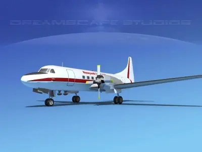 Convair CV-580 Honeywell 3D model