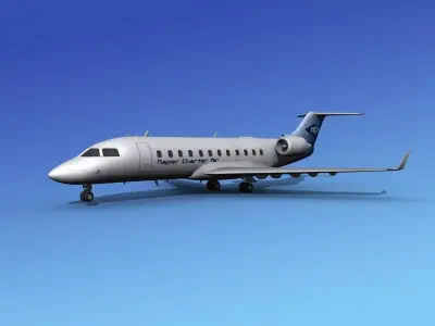 Canadair CRJ200 Napier Charter 3D model