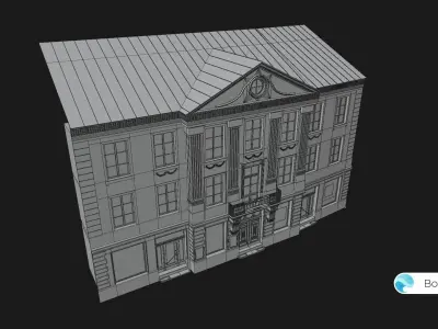 Old Riga Building 3D model Low-poly 3D model Low-poly 3D model