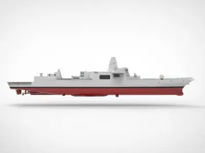 Type 055 destroyers ship 3D model