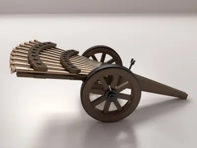 Da Vinci Machine Gun 3D model