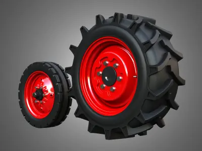 475 DI XP Plus Tractor Wheels and Tires -3d Print File Available 3D model